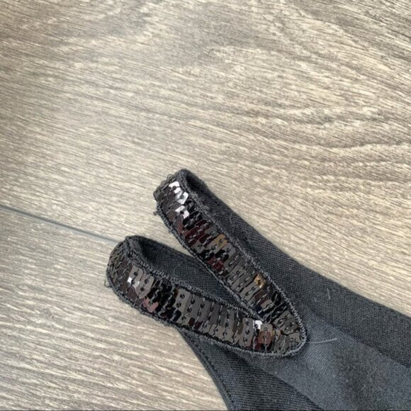 Free People Embellished Sparkle Shoulder Tank Top Draped Black Size S Y2k 2000s - Picture 7 of 11